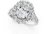 White gold Oval Halo Split Shank Diamond Engagement Ring with Pave Band and Four-Prong Setting_56