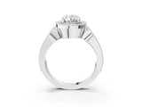 White gold Oval Halo Split Shank Milgrain Diamond Ring_21