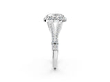 White gold Oval Halo Split Shank Pave Diamond Ring with Four-Prong Setting_66