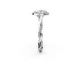 White gold Oval Halo Twist Band Solitaire Ring_22