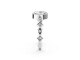 White gold Oval Milgrain Marquise Diamond Twist Band Ring_58