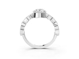 White gold Oval Milgrain Marquise Diamond Twist Band Ring_59