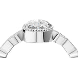 White gold Oval Milgrain Marquise Diamond Twist Band Ring_60