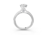 White gold Oval Solitaire Beaded Band Six-Prong Setting_3