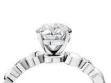 White gold Oval Solitaire Bezel-Set Diamond Ring with Beaded Band and Four-Prong Setting_56