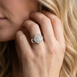 White gold Oval Solitaire Bezel Set Diamond Ring with Wide Band_17