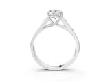 White gold Oval Solitaire Channel-Set Diamond Engagement Ring with Four-Prong Setting_35