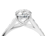 White gold Oval Solitaire Channel-Set Diamond Engagement Ring with Four-Prong Setting_36
