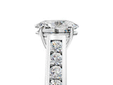White gold Oval Solitaire Channel-Set Diamond Engagement Ring with Four-Prong Setting_37