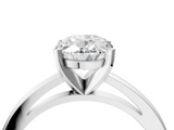 White gold Oval Solitaire Diamond Engagement Ring with Four-Prong Setting on a Classic Band_28