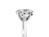 White gold Oval Solitaire Diamond Engagement Ring with Four-Prong Setting on a Classic Band_29