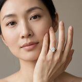 White gold Oval Solitaire Diamond Engagement Ring with Four-Prong Setting on a Classic Band_42