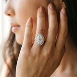 White gold Oval Solitaire Diamond Engagement Ring with Four-Prong Setting on a Classic Band_43