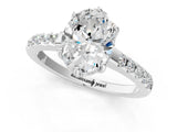 White gold Oval Solitaire Diamond Engagement Ring with Pavé Band and Six-Prong Setting_60