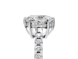 White gold Oval Solitaire Diamond Engagement Ring with Pavé Band and Six-Prong Setting_61