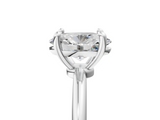 White gold Oval Solitaire Diamond Ring with 4-Prong Setting on a Classic Band_8