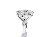 White gold Oval Solitaire Diamond Ring with Bezel Set Side Stones and Prong Setting_29