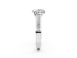 White gold Oval Solitaire Diamond Ring with Channel-Set Band and Four-Prong Setting_25