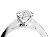 White gold Oval Solitaire Diamond Ring with Channel-Set Band and Four-Prong Setting_27