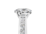 White gold Oval Solitaire Diamond Ring with Channel-Set Band and Four-Prong Setting_28