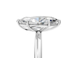 White gold Oval Solitaire Diamond Ring with Four-Prong Setting on a Plain Band_25