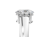 White gold Oval Solitaire Diamond Ring with Tapered Band and Four-Prong Setting_54
