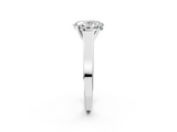 White gold Oval Solitaire Engagement Ring with Four-Prong Setting and Tapered Band_25