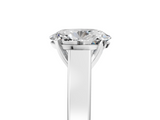 White gold Oval Solitaire Engagement Ring with Four-Prong Setting and Tapered Band_28