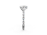 White gold Oval Solitaire Marquise Side Stone Prong Setting Ring_71
