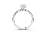 White gold Oval Solitaire Marquise Side Stone Prong Setting Ring_74
