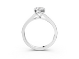 White gold Oval Solitaire Pavé Band with Four-Prong Setting_51