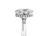 White gold Oval Solitaire Ring with Four-Prong Setting on a Classic Band_51