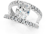 White gold Oval Solitaire Split Shank Pave Diamond Ring_49