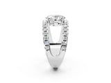 White gold Oval Solitaire Split Shank Pave Diamond Ring_50