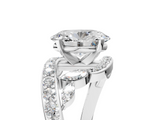 White gold Oval Solitaire with Pavé Twist Band and Four-Prong Setting_123