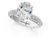 White gold Oval Solitaire with Pave Band and Four-Prong Setting_40