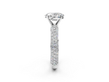 White gold Oval Solitaire with Pave Band and Four-Prong Setting_41