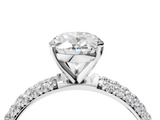 White gold Oval Solitaire with Pave Band and Four-Prong Setting_43