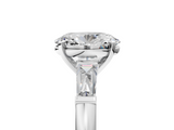 White gold Oval Solitaire with Tapered Baguette Side Stones on a Classic Band with Four-Prong Setting_171