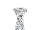 White gold Oval Three-Stone Diamond Ring with Pavé Split Shank and Four-Prong Setting_111