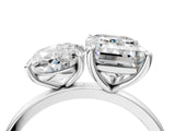 White gold Oval and Emerald Cut Toi Moi Ring with Prong Setting_66