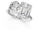 White gold Oval and Emerald Cut Toi Moi Ring with Prong Setting_68