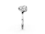 White gold Oval and Heart Toi Moi Ring with Prong Setting and Plain Band_15