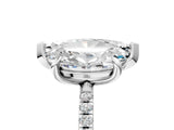 White gold Oval and Marquise Toi Moi Ring with Prong Setting and Micro Pave Band 5