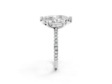 White gold Oval and Marquise Toi Moi Ring with Prong Setting and Pave Band_56