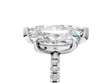 White gold Oval and Marquise Toi Moi Ring with Prong Setting and Pave Band_62