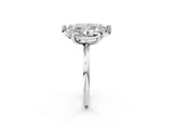White gold Oval and Marquise Toi Moi Ring with Prong Setting and Plain Band_42