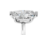 White gold Oval and Marquise Toi Moi Ring with Prong Setting and Plain Band_45
