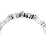 White gold Pavé Cushion Diamond Cluster Eternity Band with Prong Setting_80