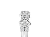White gold Pavé Cushion Diamond Cluster Eternity Band with Prong Setting_81